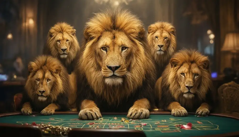5 Lions Gold Banner